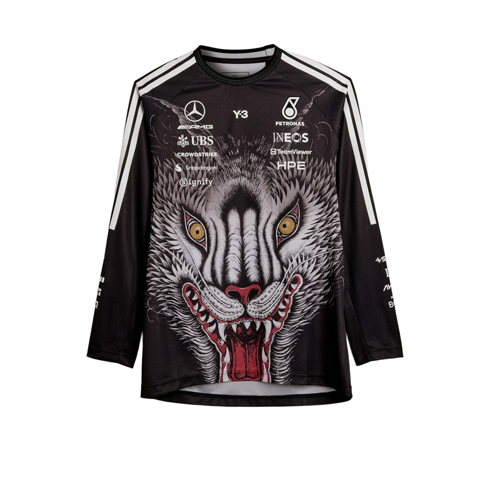 메르세데스 AMG 페트로나스 x Y-3 F1 팀 드라이버 롱슬리브 저지 블랙(국내배송)(당일배송)