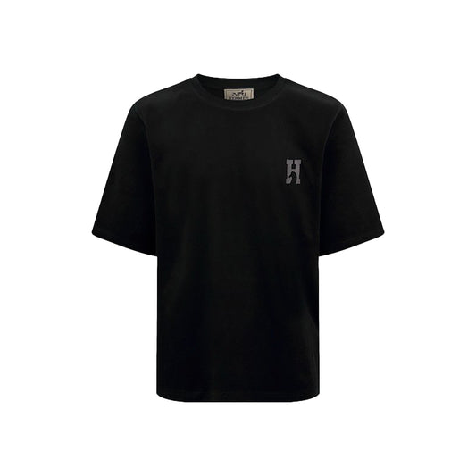 에르메스 H'Cheval 가죽 디테일 티셔츠(국내배송)(당일배송)(3COLOR)