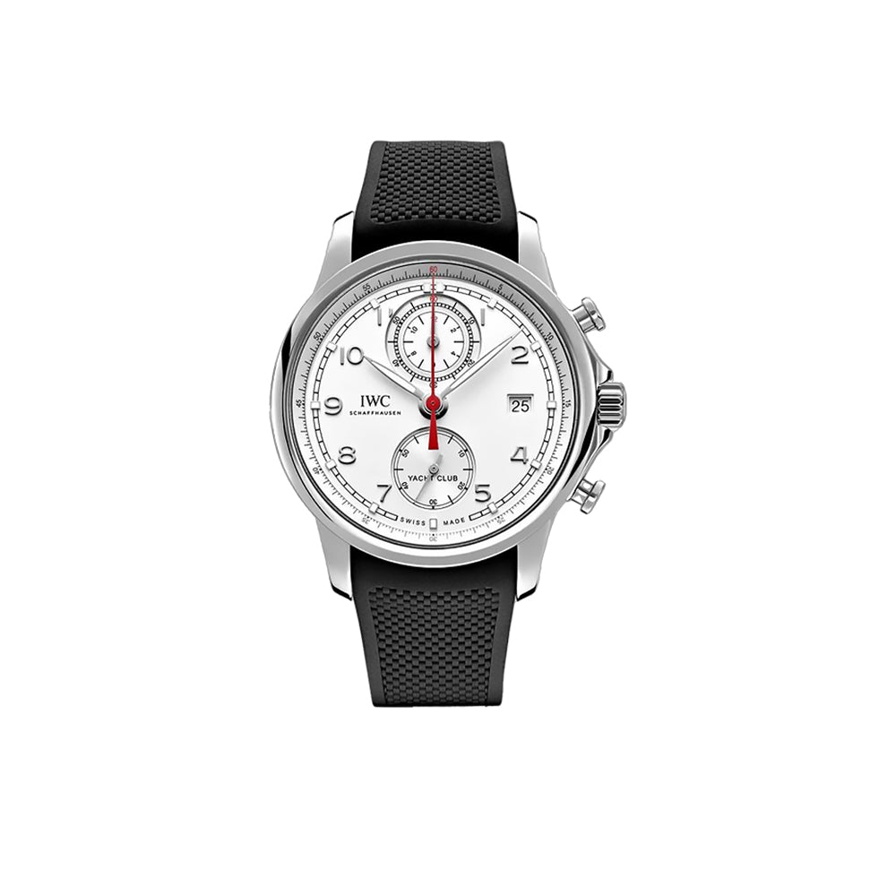IWC 포르투기저 요트 클럽 크로노그래프 43.5mm 실버 아라빅
