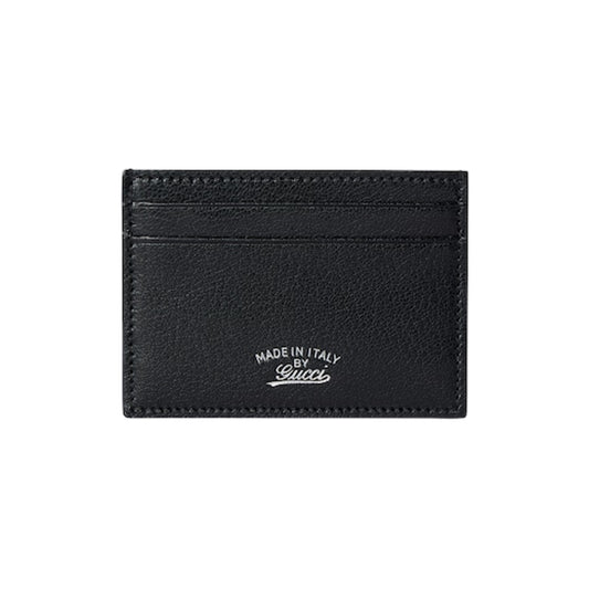 구찌 리라 카드 케이스 레더 블랙